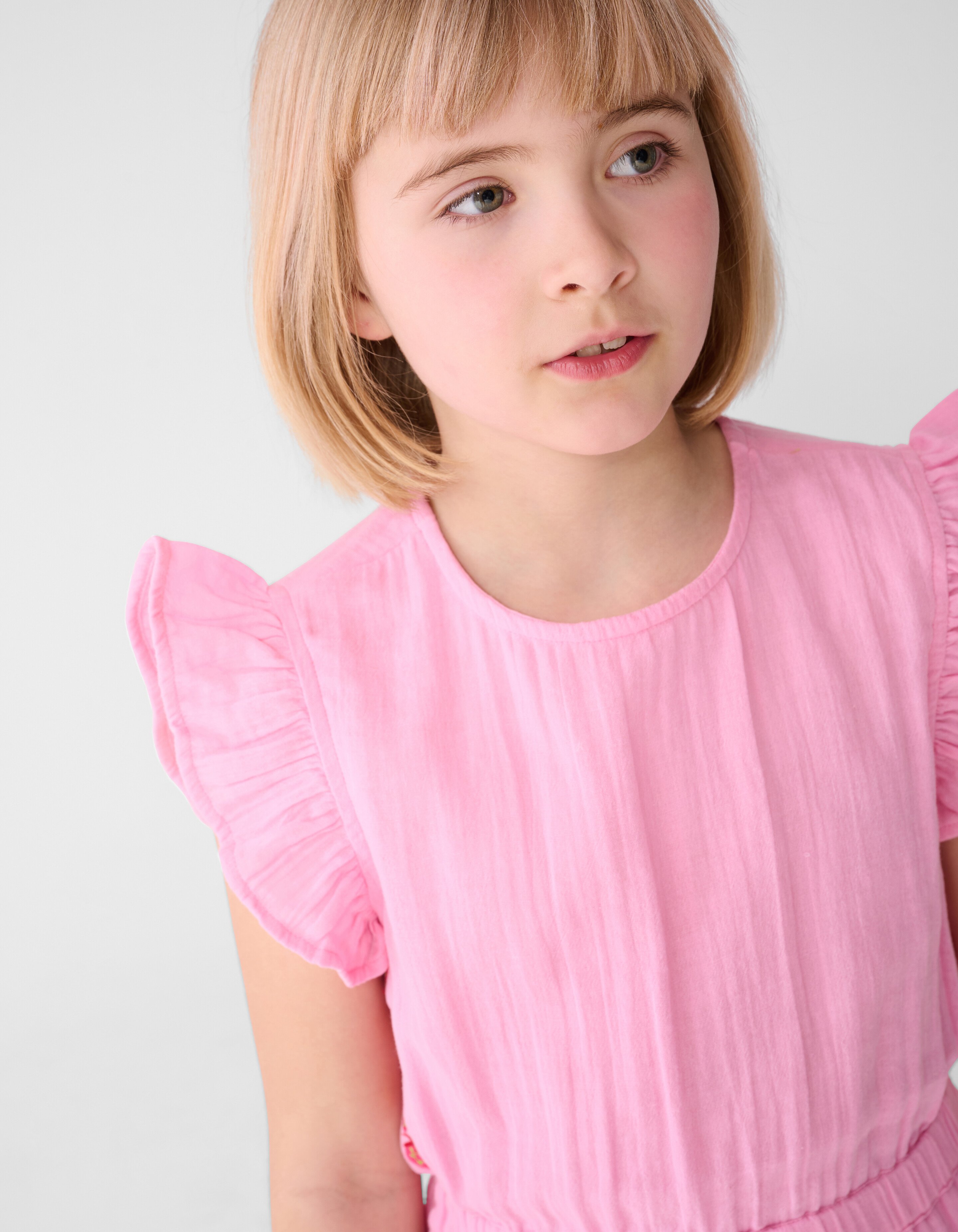 Erdbeerstickerei Mini Kleid Rosa SHOEBY GIRLS