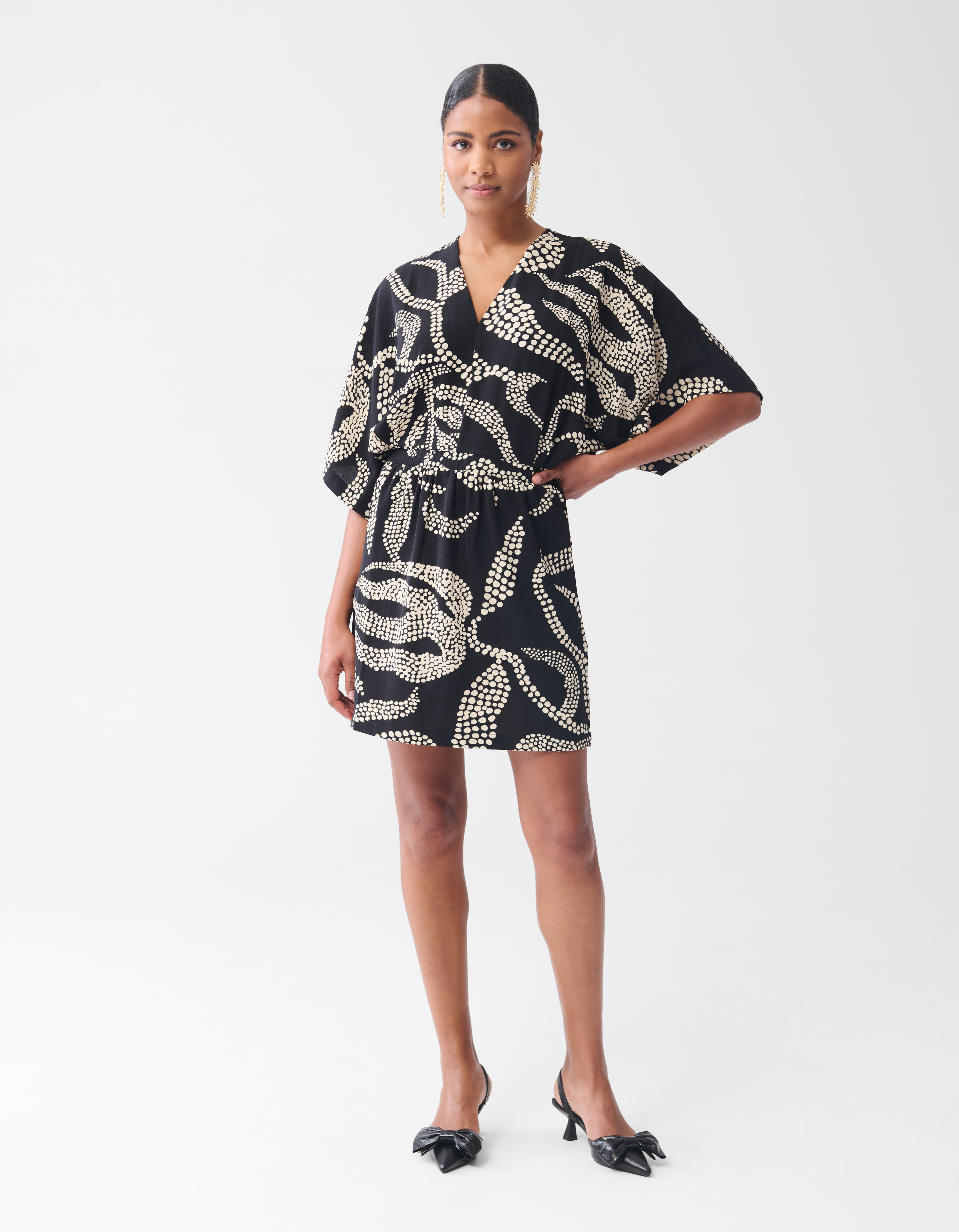 Bedrucktes Minikleid Schwarz SHOEBY WOMEN
