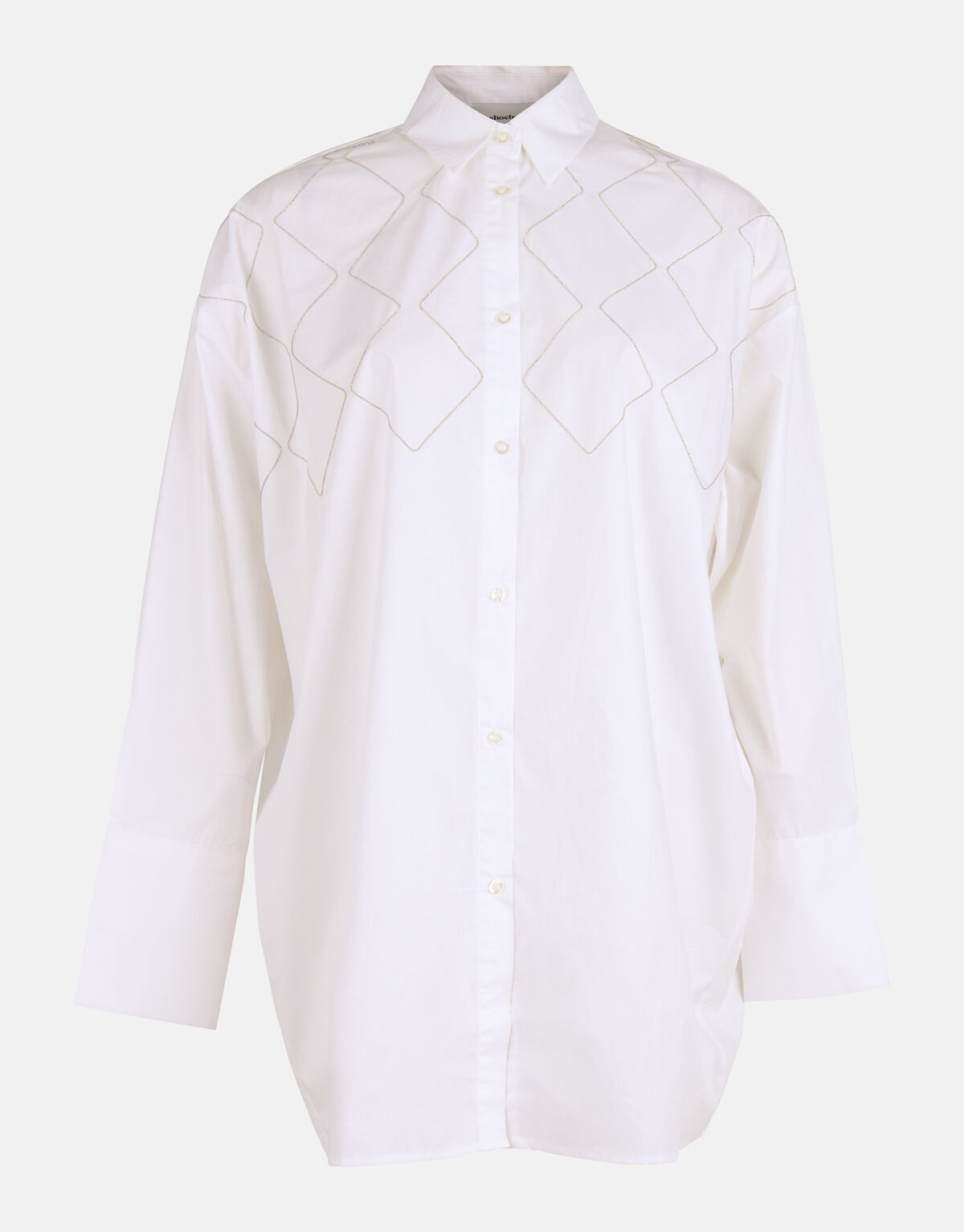 Ketten-Popeline-Bluse Weiß von Mieke SHOEBY WOMEN