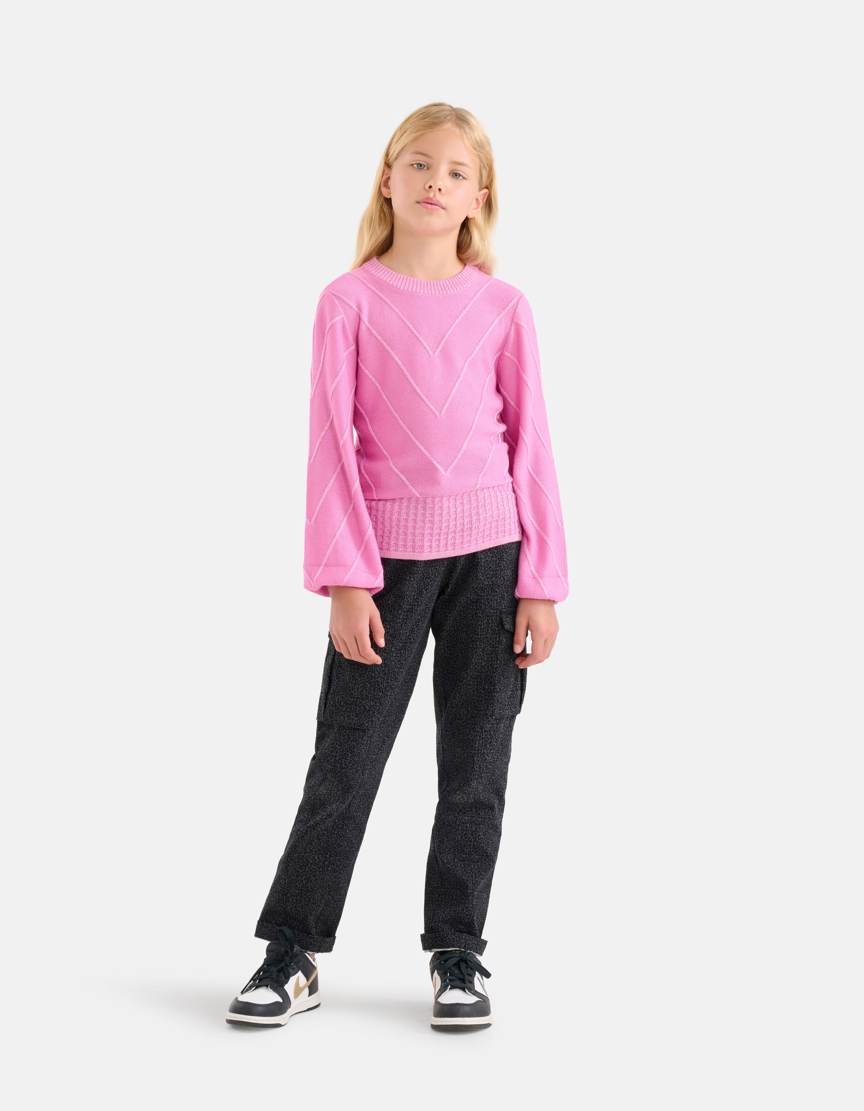 Cargo-Hose mit Leopardenmuster Dunkelgrau SHOEBY GIRLS