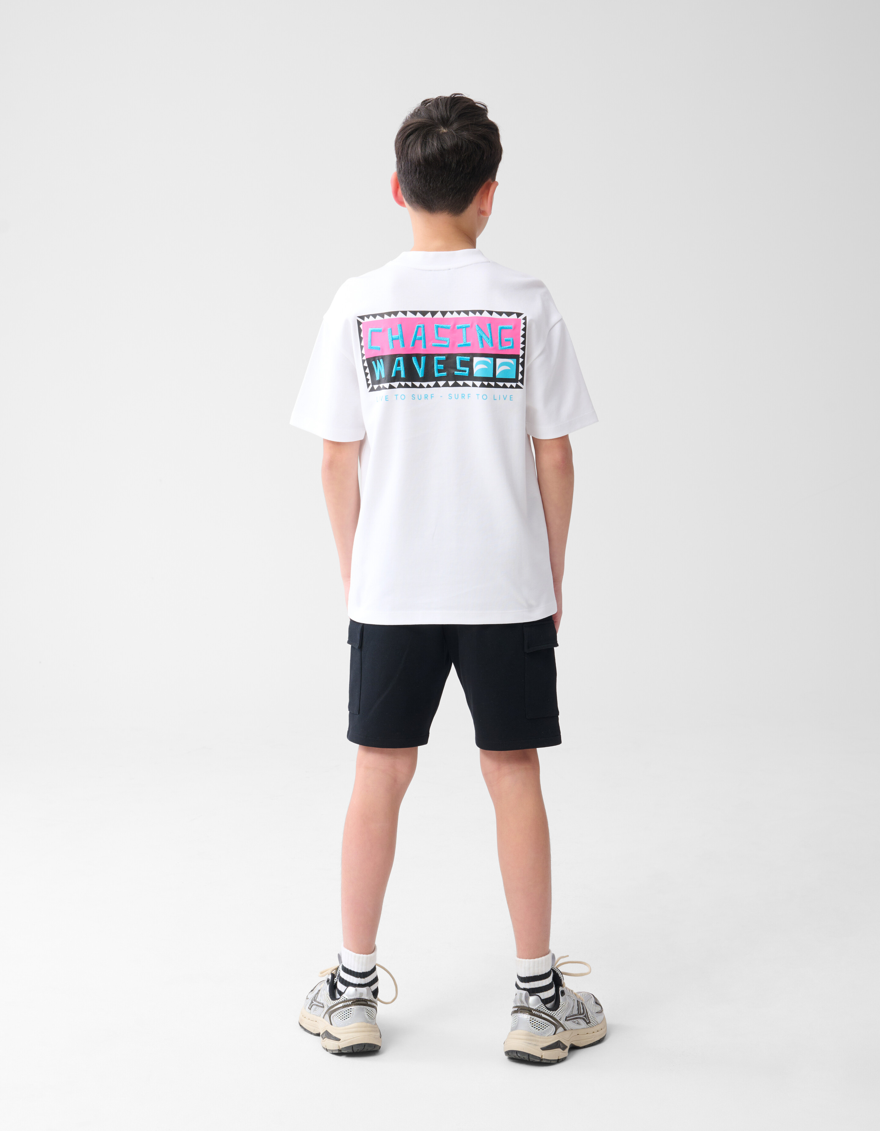 Waves Artwork T-shirt White SHOEBY BOYS