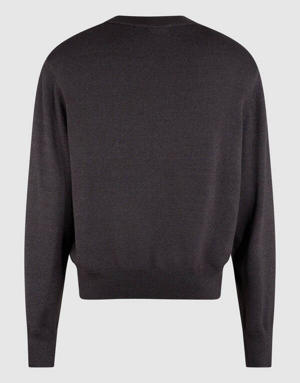 Shoulderpadded Strickpullover Dunkelgrau SHOEBY WOMEN