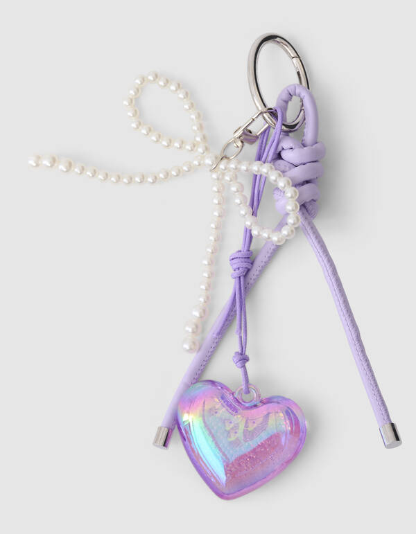 Lustiger Herz-Schlüsselanhänger, lila SHOEBY ACCESSOIRES