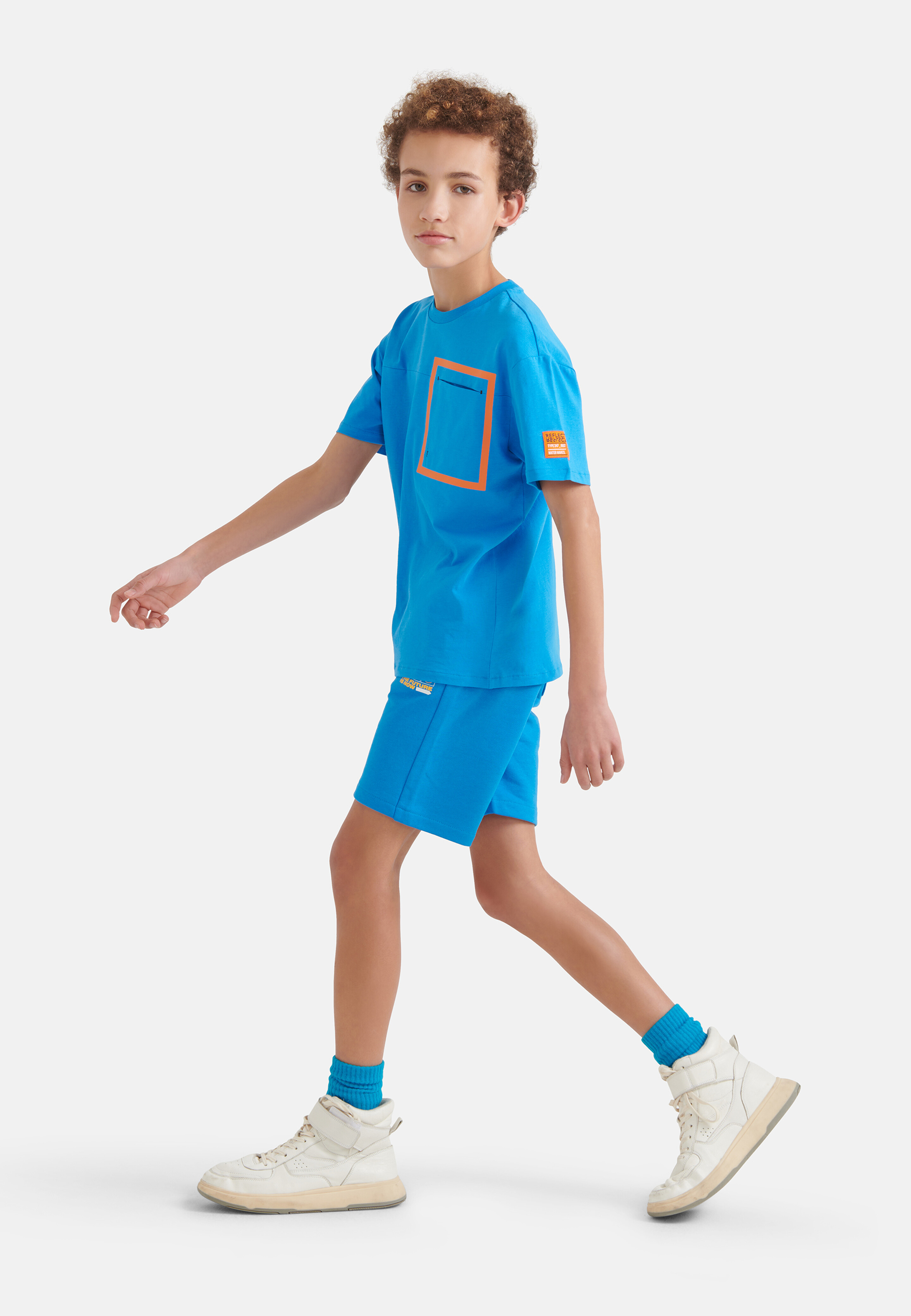 Relaxed Fit T-shirt Blau SHOEBY BOYS