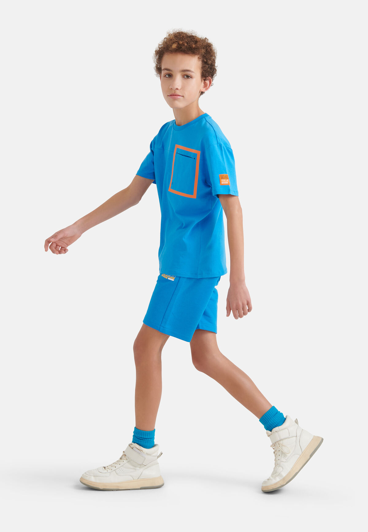 Relaxed Fit T-shirt Blau SHOEBY BOYS