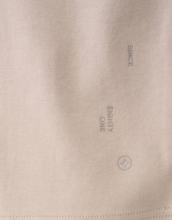 Cuffed Logo T-Shirt Hellbraun SHOEBY MEN