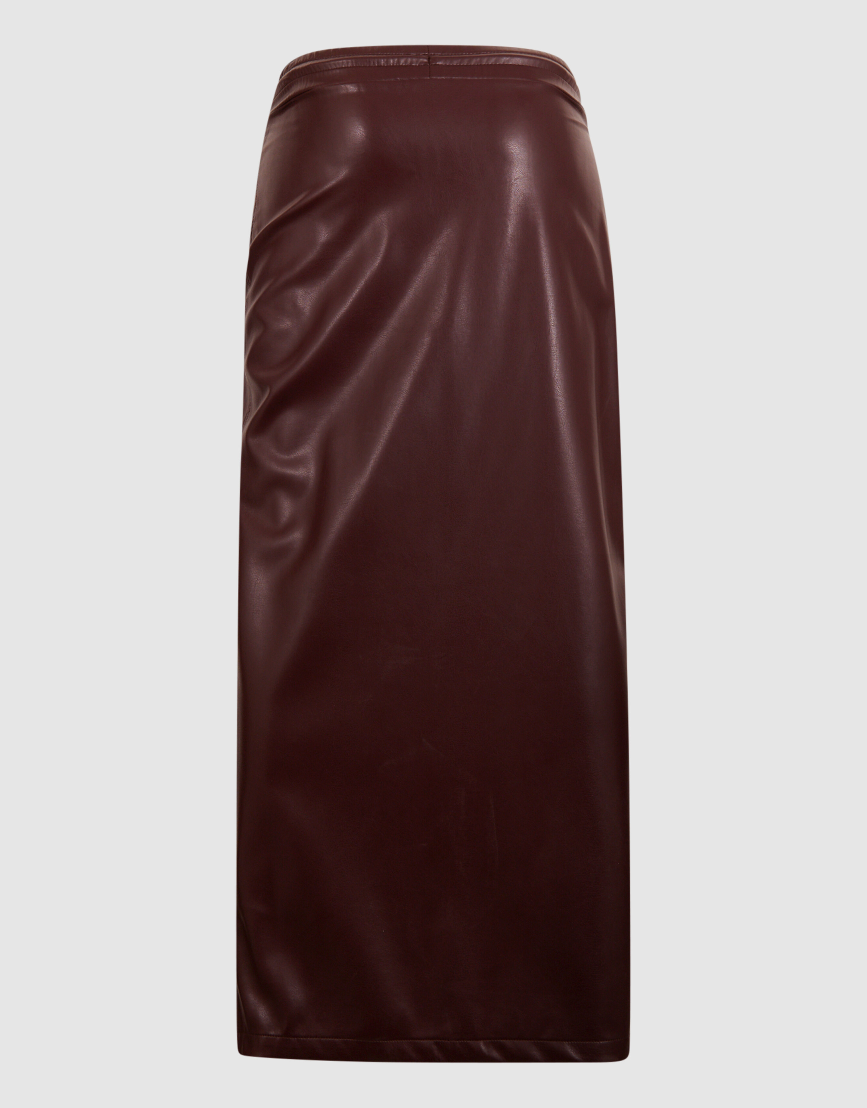 Maxirock aus veganem Leder Dunkelrot SHOEBY WOMEN