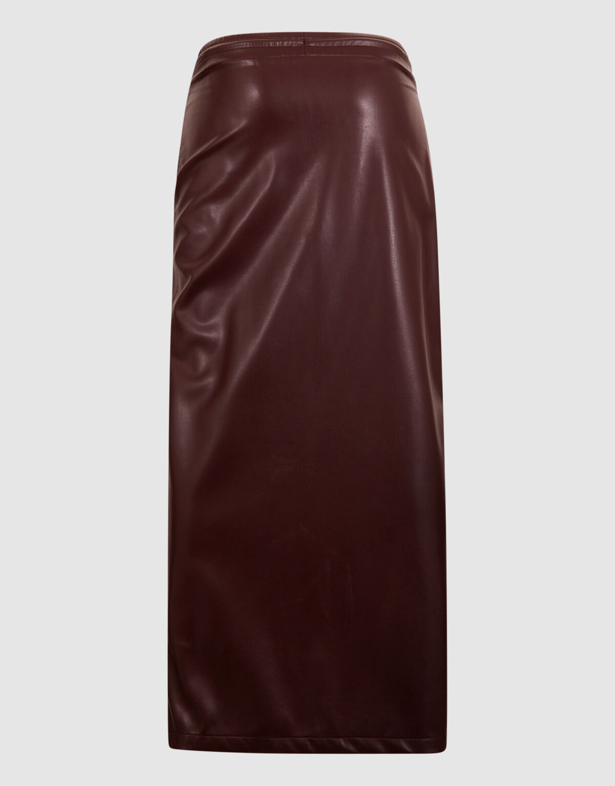 Maxirock aus veganem Leder Dunkelrot SHOEBY WOMEN