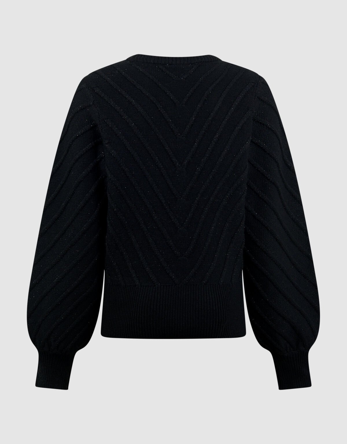 Schwarzer Glitzer-Strickpullover SHOEBY GIRLS