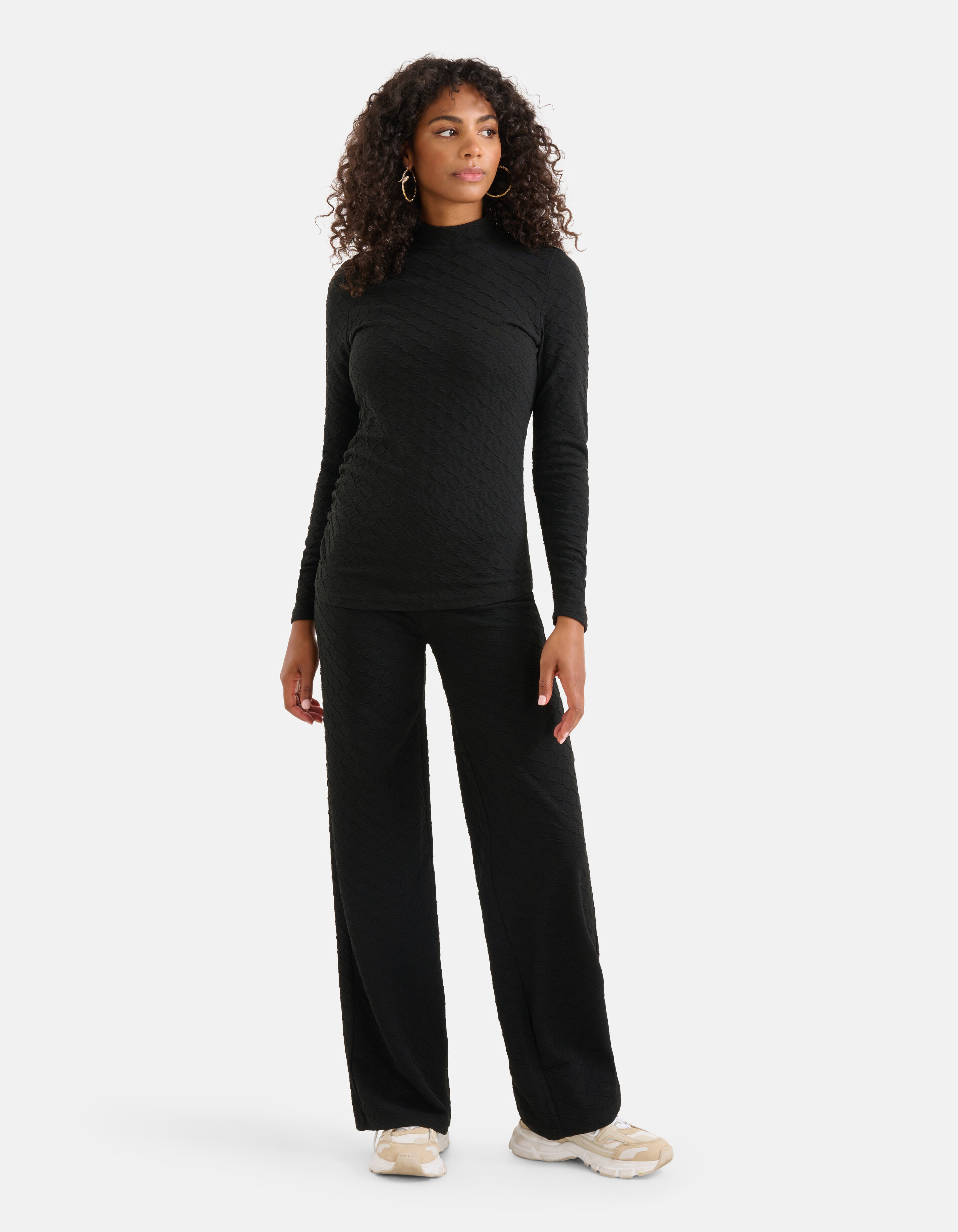 Textur Top Schwarz SHOEBY WOMEN