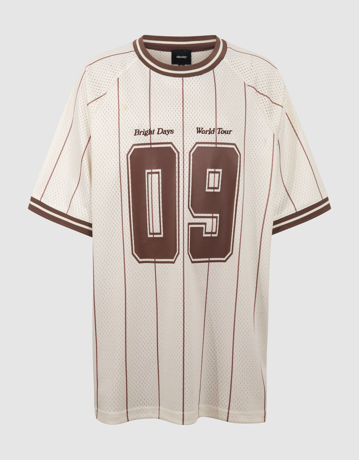 &Uuml;berdimensionales sportliches T-Shirt in gebrochen SHOEBY BOYS