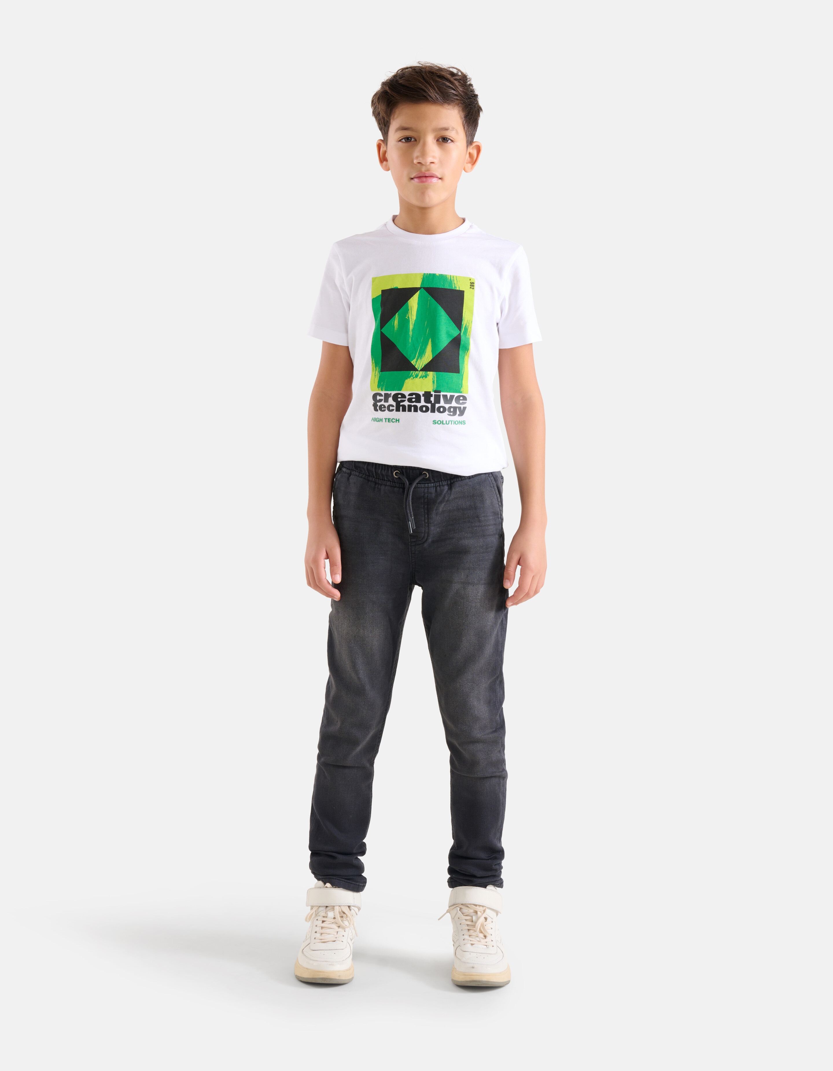 Bedrucktes T-shirt Weiß SHOEBY BOYS