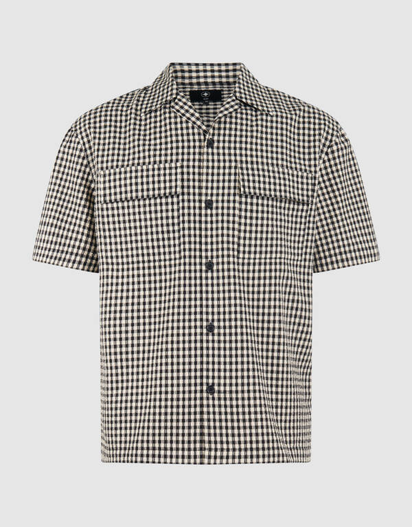 Karo-Overshirt Gebrochen Wei&szlig; SHOEBY MEN