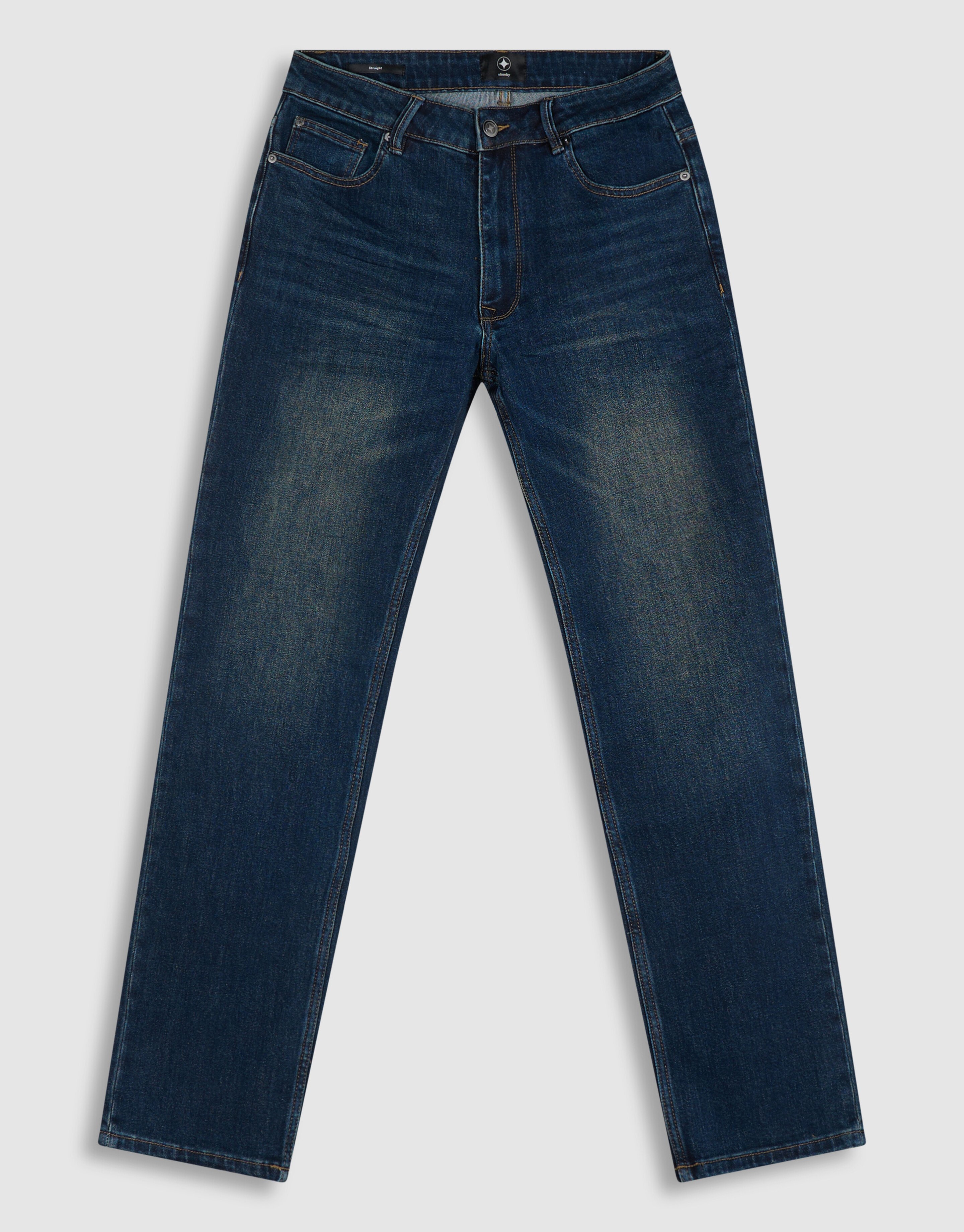 Slim Straight Fit Jeans Dunkelblau L34 SHOEBY MEN