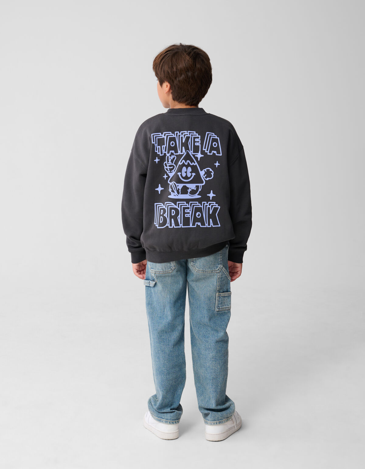 Break Artwork Pullover Dunkelgrau SHOEBY BOYS