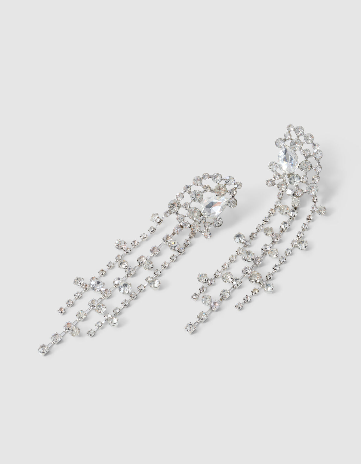 Multi Strass Ohrringe Silber SHOEBY ACCESSOIRES