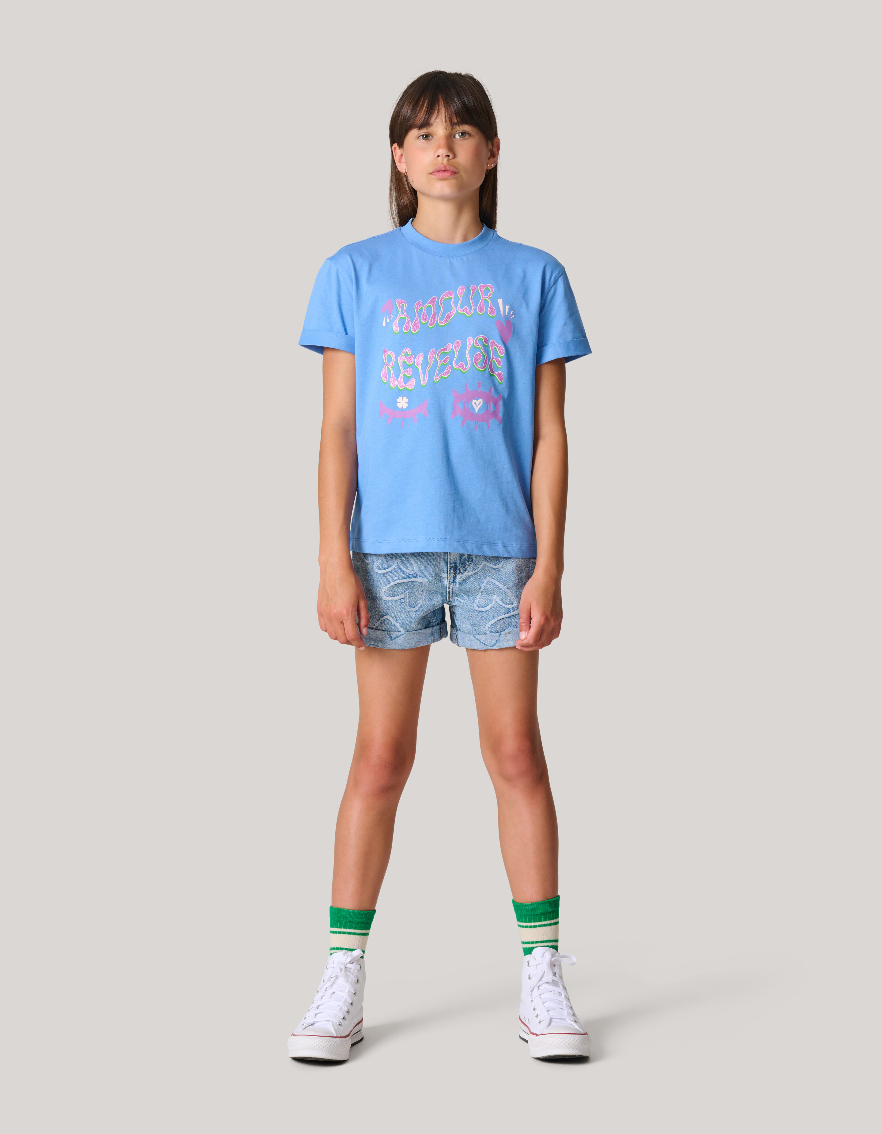 Artwork T-shirt Hellblau SHOEBY GIRLS