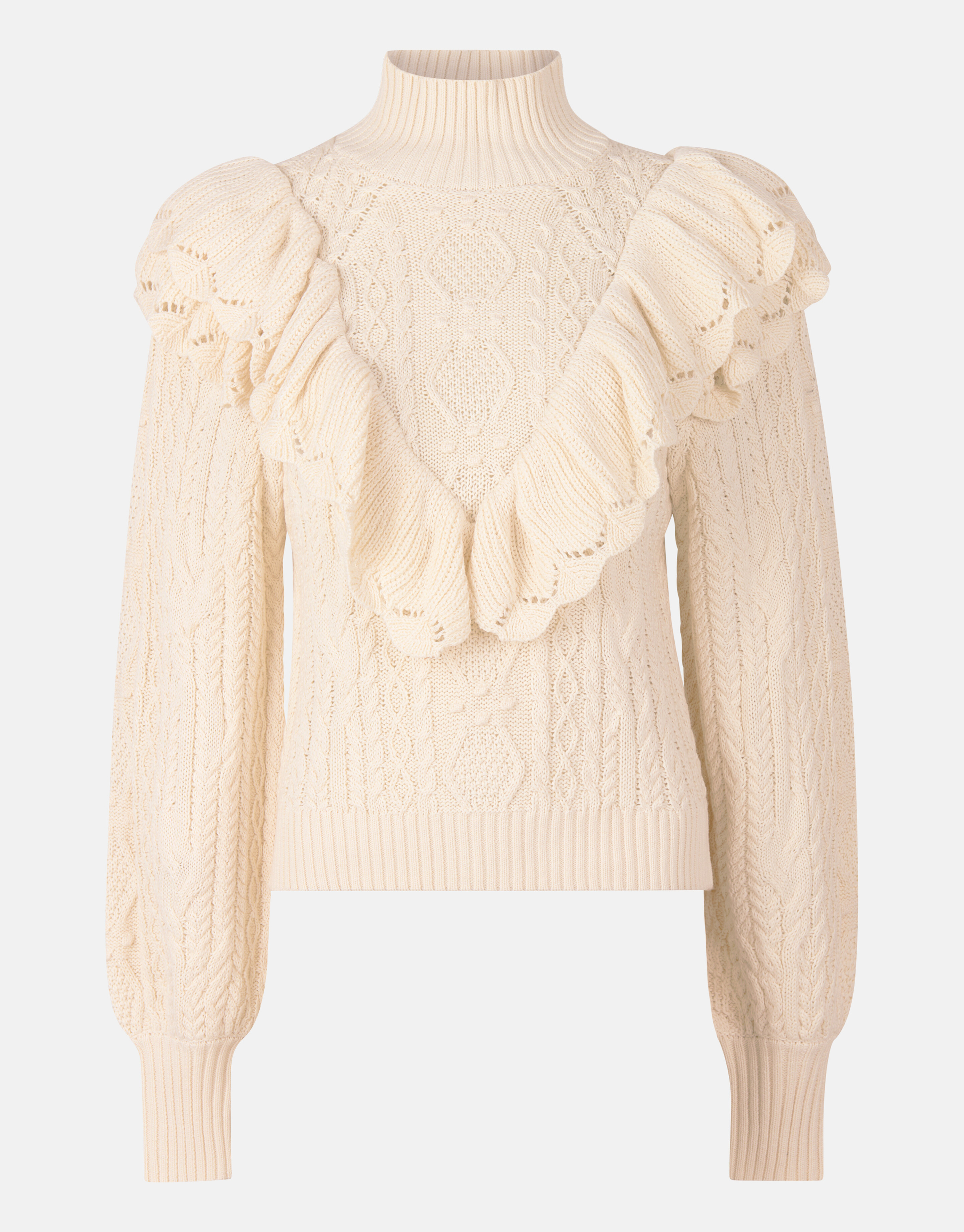 Rüschen-Pullover Off White SHOEBY WOMEN