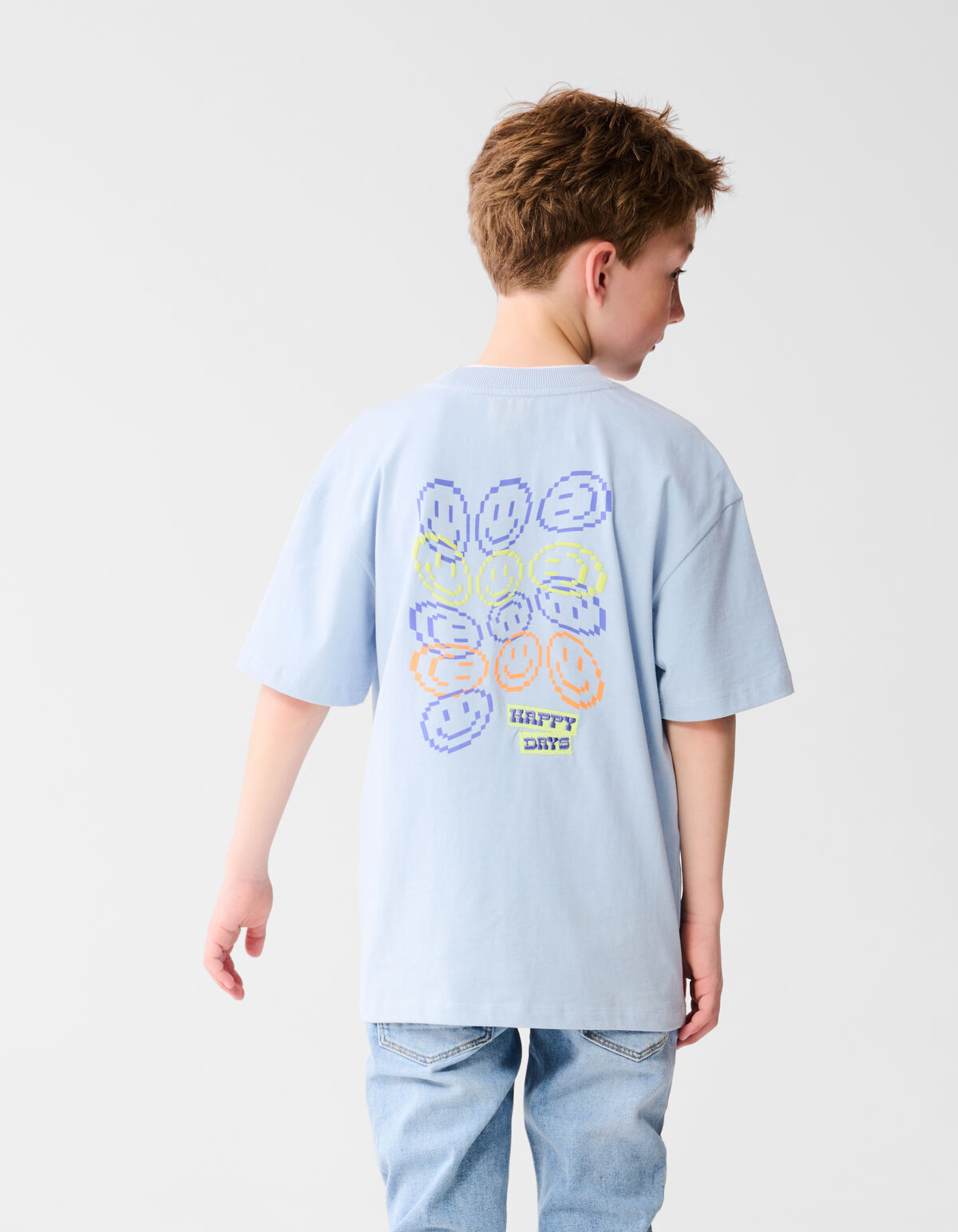 Smiley Artwork T-shirt Hellblau SHOEBY BOYS