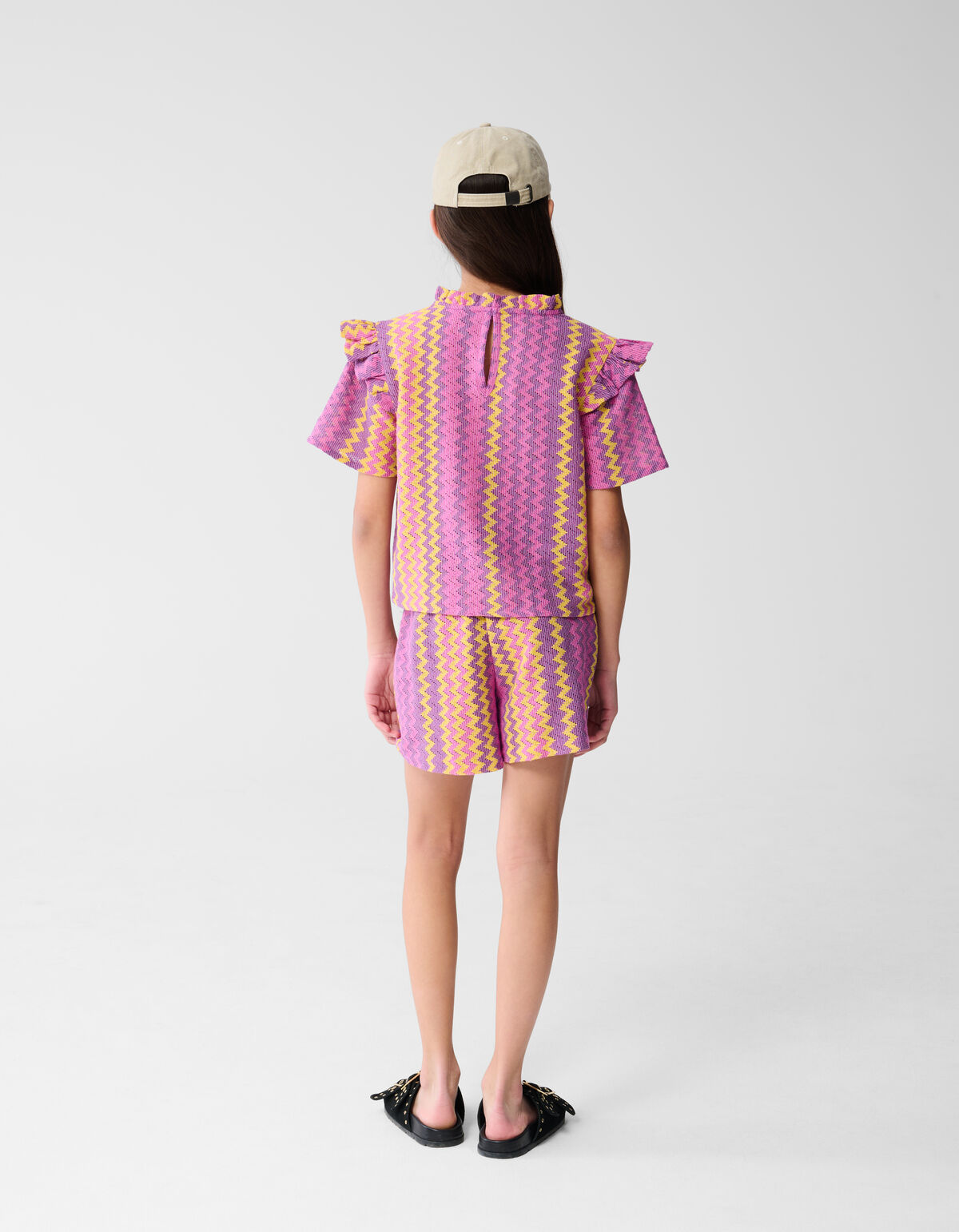 Zickzack-H&auml;keltop Rosa SHOEBY GIRLS