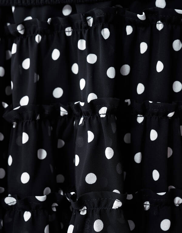 Schwarzer Minirock mit Punkten SHOEBY GIRLS