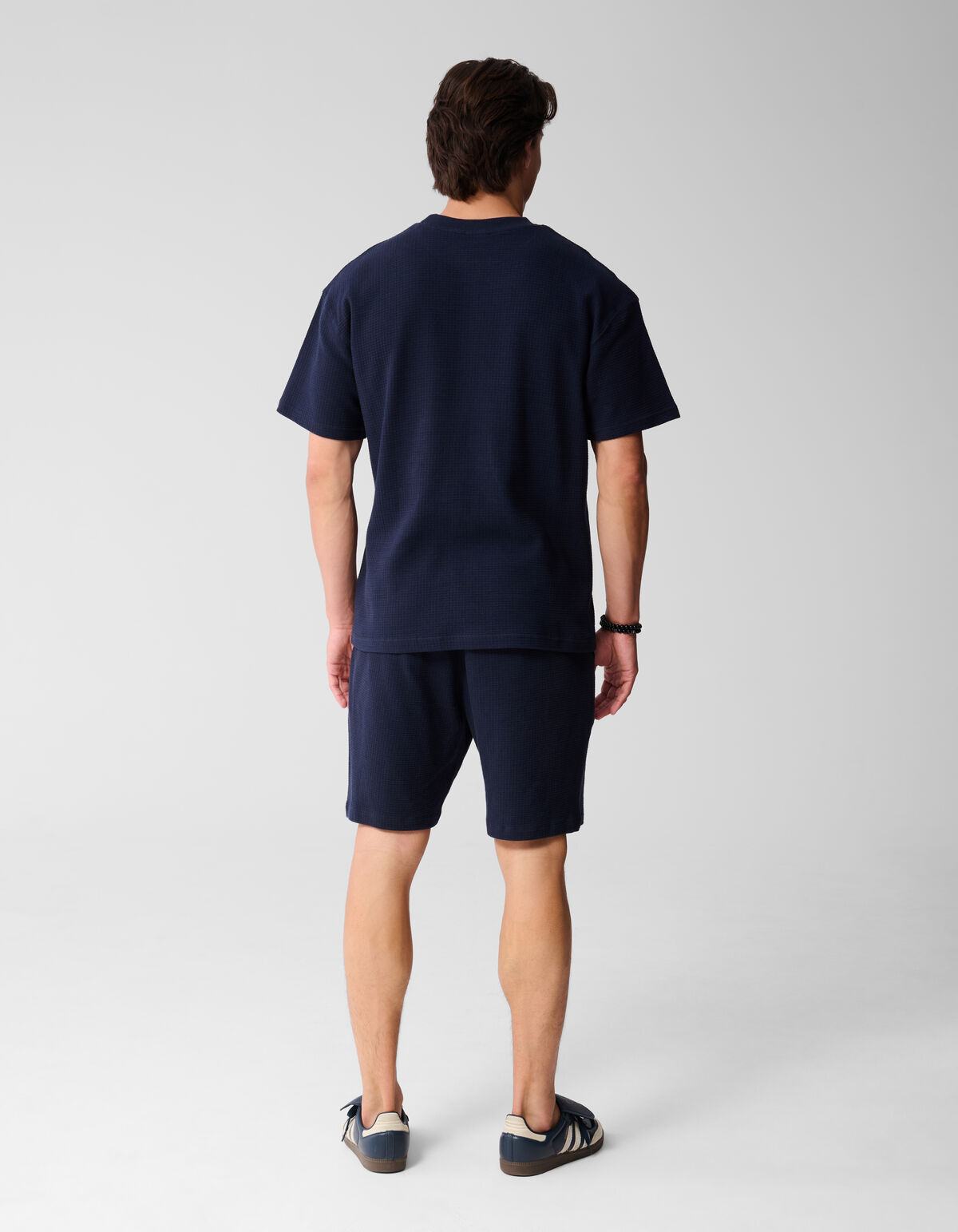 Waffeltextur Short Dunkelblau SHOEBY MEN