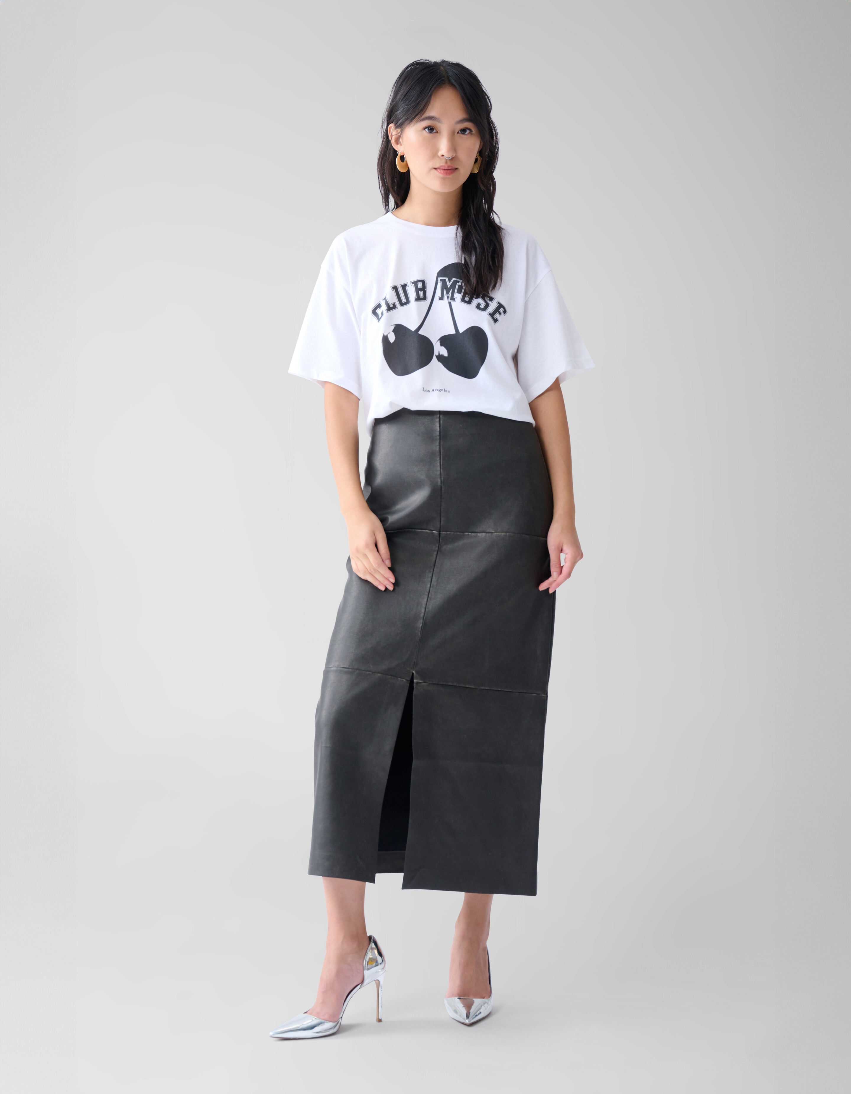 Kirsche Kunstwerk T-shirt Weiß SHOEBY WOMEN