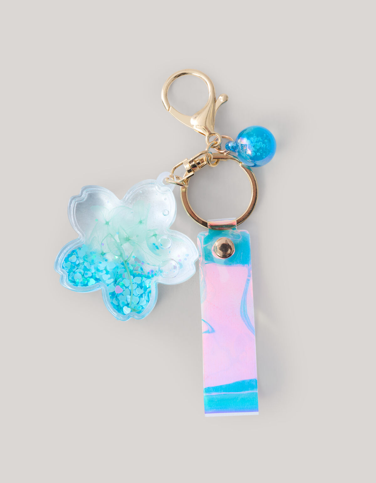 Blumen Schlüsselanhänger Blau SHOEBY ACCESSOIRES