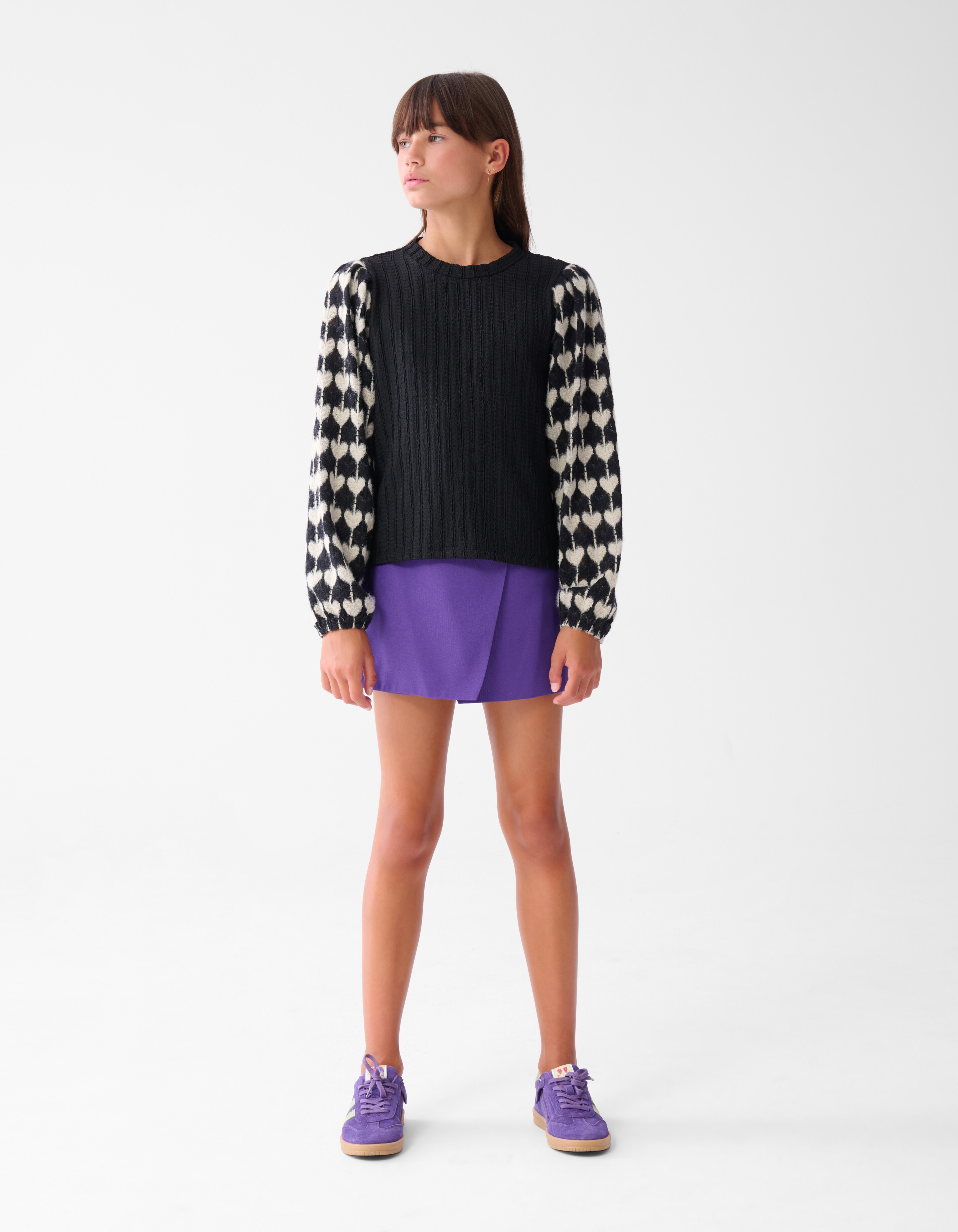 Herz-Mix-Top Schwarz SHOEBY GIRLS