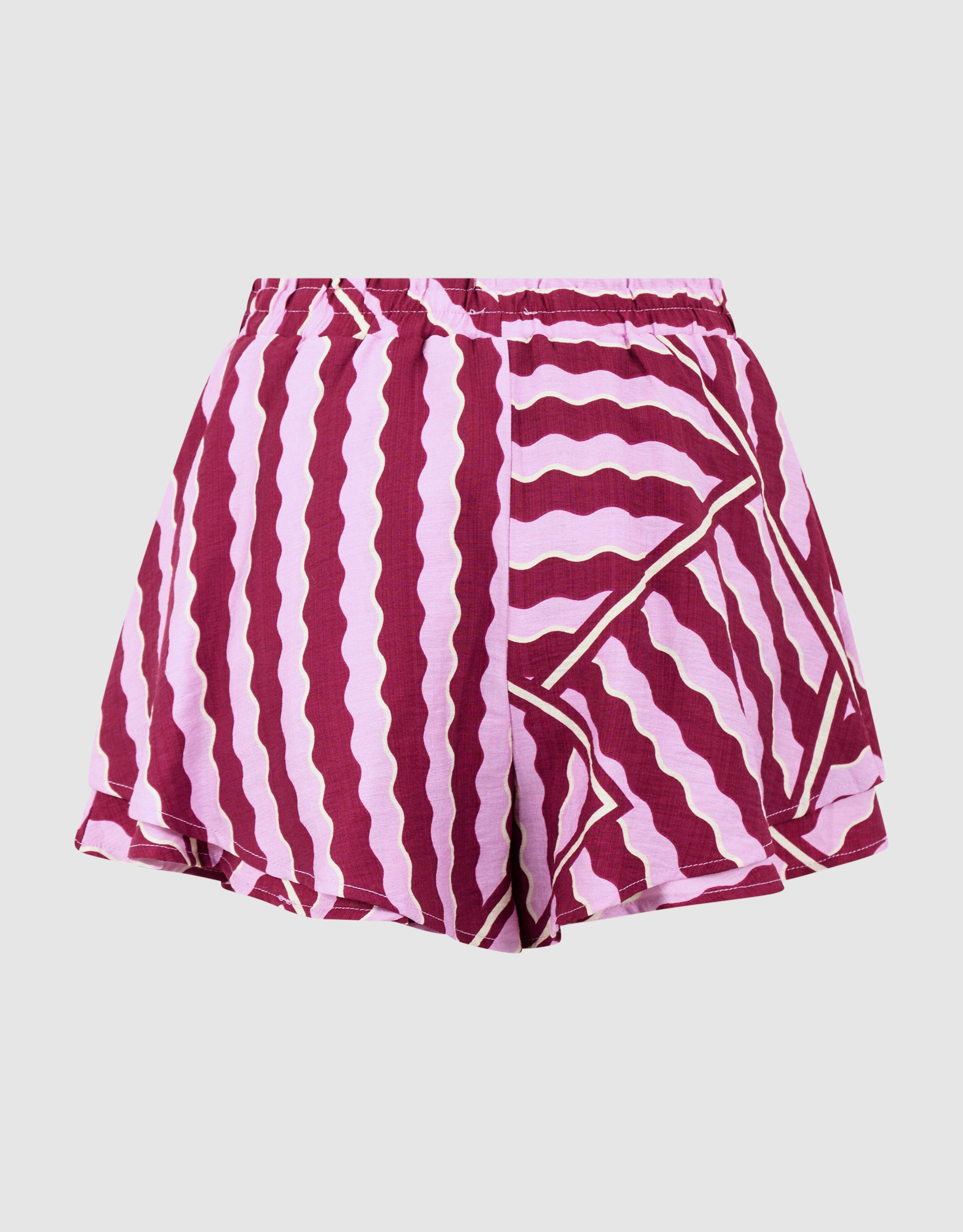 Shorts mit Wellenmuster Rosa/Lila SHOEBY WOMEN