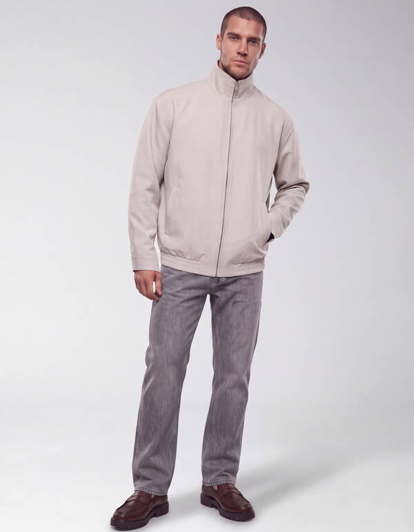 Funnel Neck Jacke Sand SHOEBY MEN