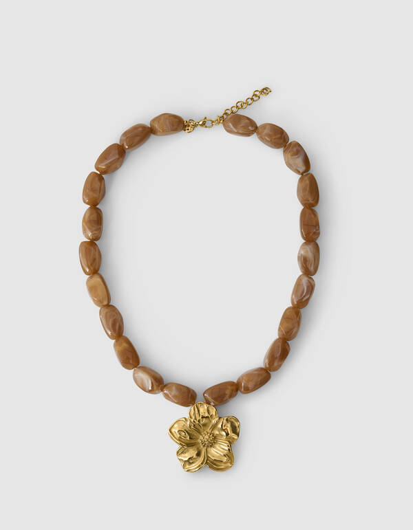 Flower Halskette Braun SHOEBY ACCESSOIRES