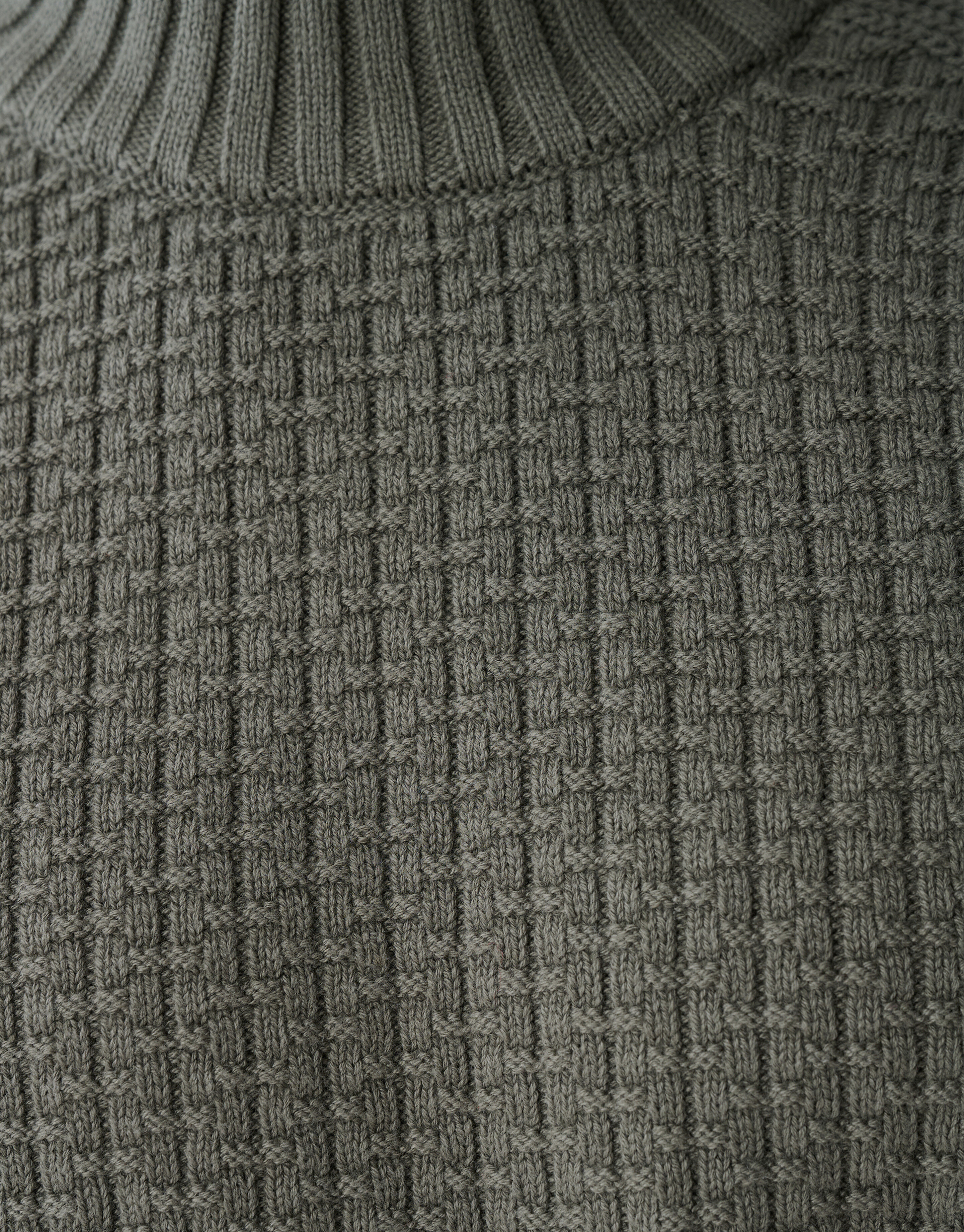 Struktur Strickpullover Dunkelgrün SHOEBY MEN