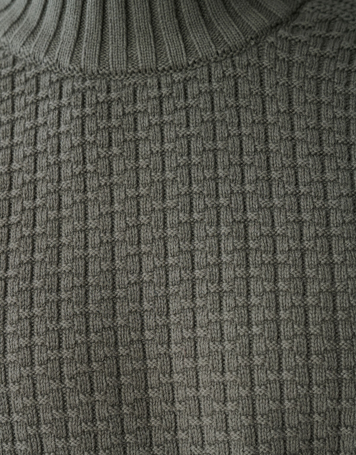 Struktur Strickpullover Dunkelgrün SHOEBY MEN