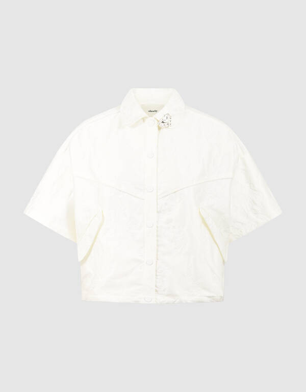 Oversized Jacquard Jacke Off-White SHOEBY WOMEN