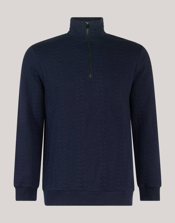 Pullover mit Reißverschluss Dunkelblau SHOEBY MEN