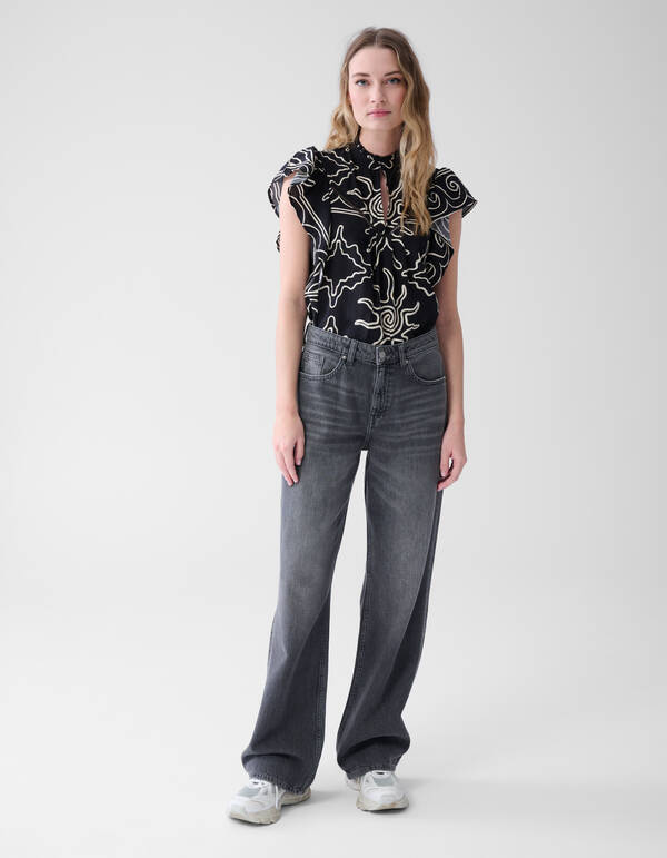 Weit geschnittene Jeans Grau SHOEBY WOMEN