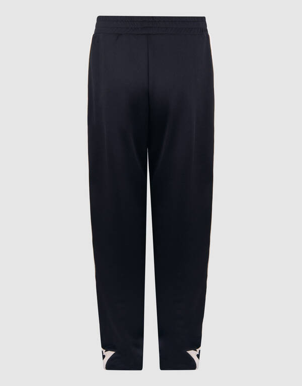 Sportliche Tape-Hose mit weitem Bein Schwar SHOEBY GIRLS