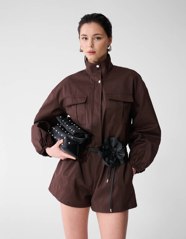 Satin-Jumpsuit in Dunkelbraun SHOEBY WOMEN