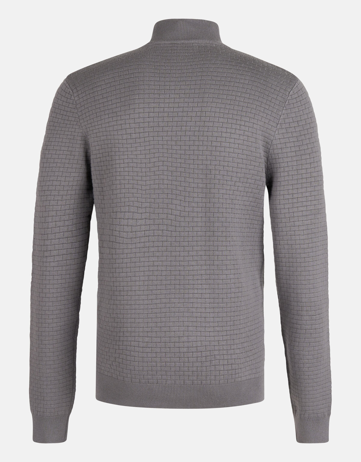 Rollkragenpullover mit Blockmuster Grau SHOEBY MEN