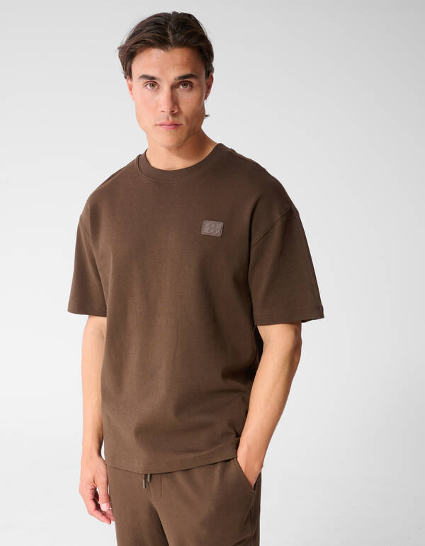 Spark Label T-Shirt Dunkelbraun SHOEBY MEN