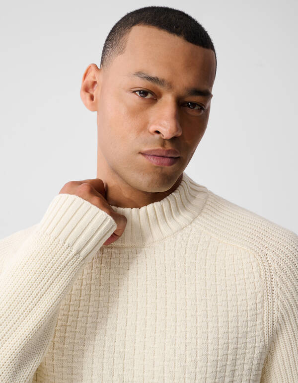Struktur-Strickpullover Off White SHOEBY MEN