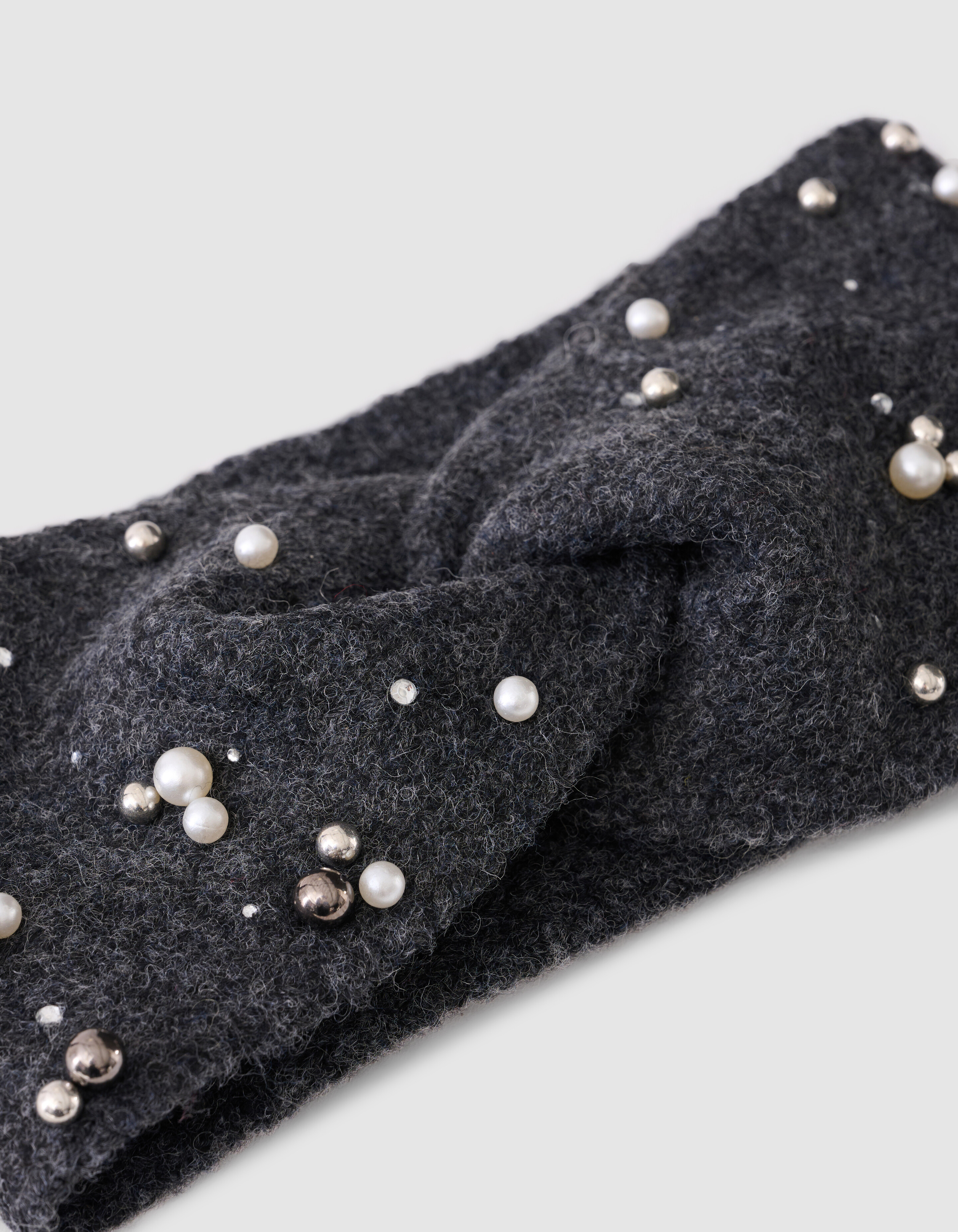 Beaded Haarband Dunkelgrau SHOEBY ACCESSOIRES