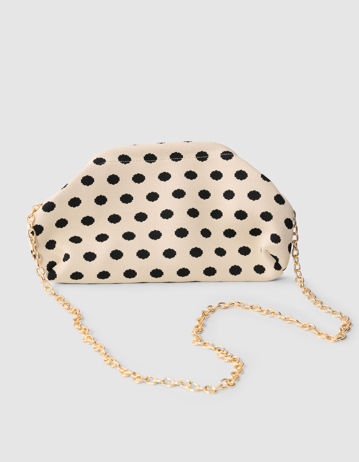 Knitted Dot Clutch Gebroken Wit SHOEBY ACCESSOIRES