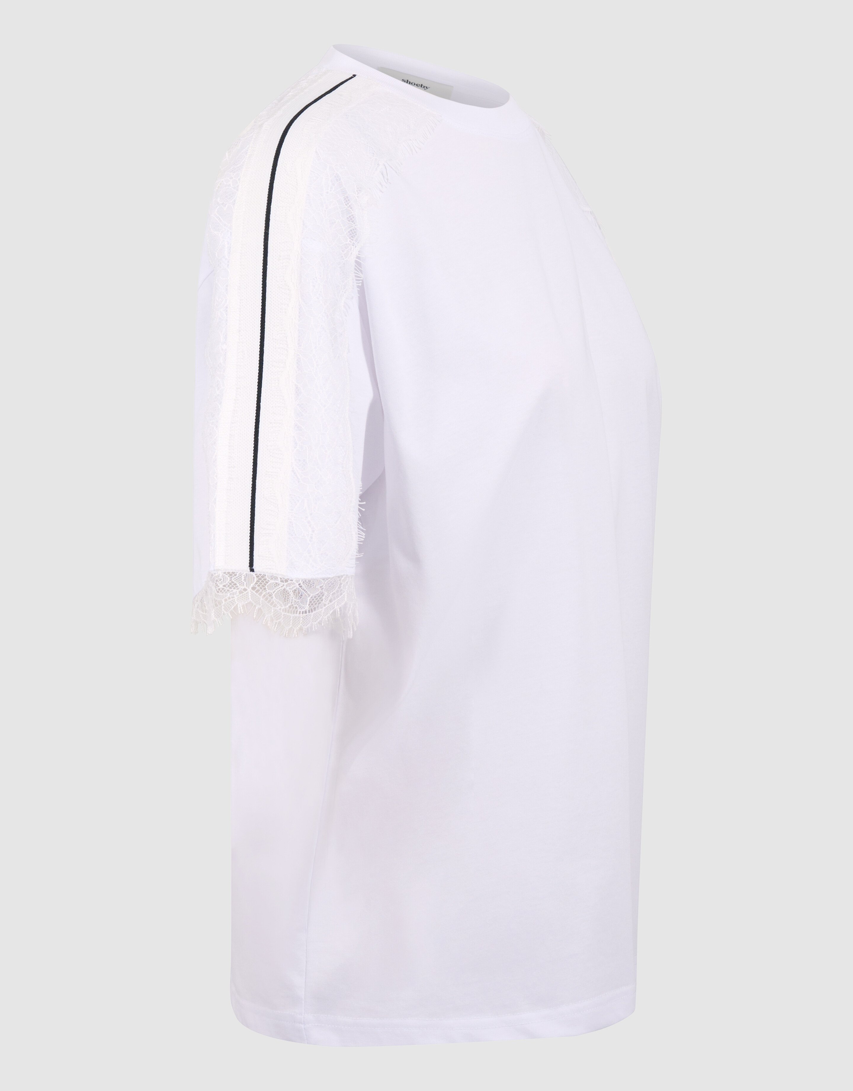 Kanten T-Shirt Wei&szlig; SHOEBY WOMEN
