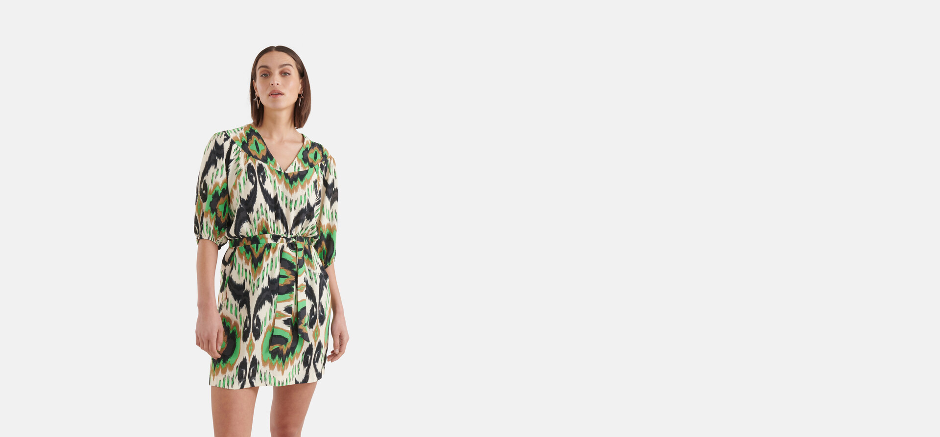 Graphic Print Kleid Grün SHOEBY WOMEN