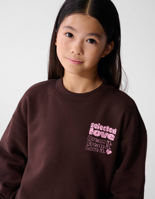 Baseball Artwork Sweatshirt Braun SHOEBY GIRLS