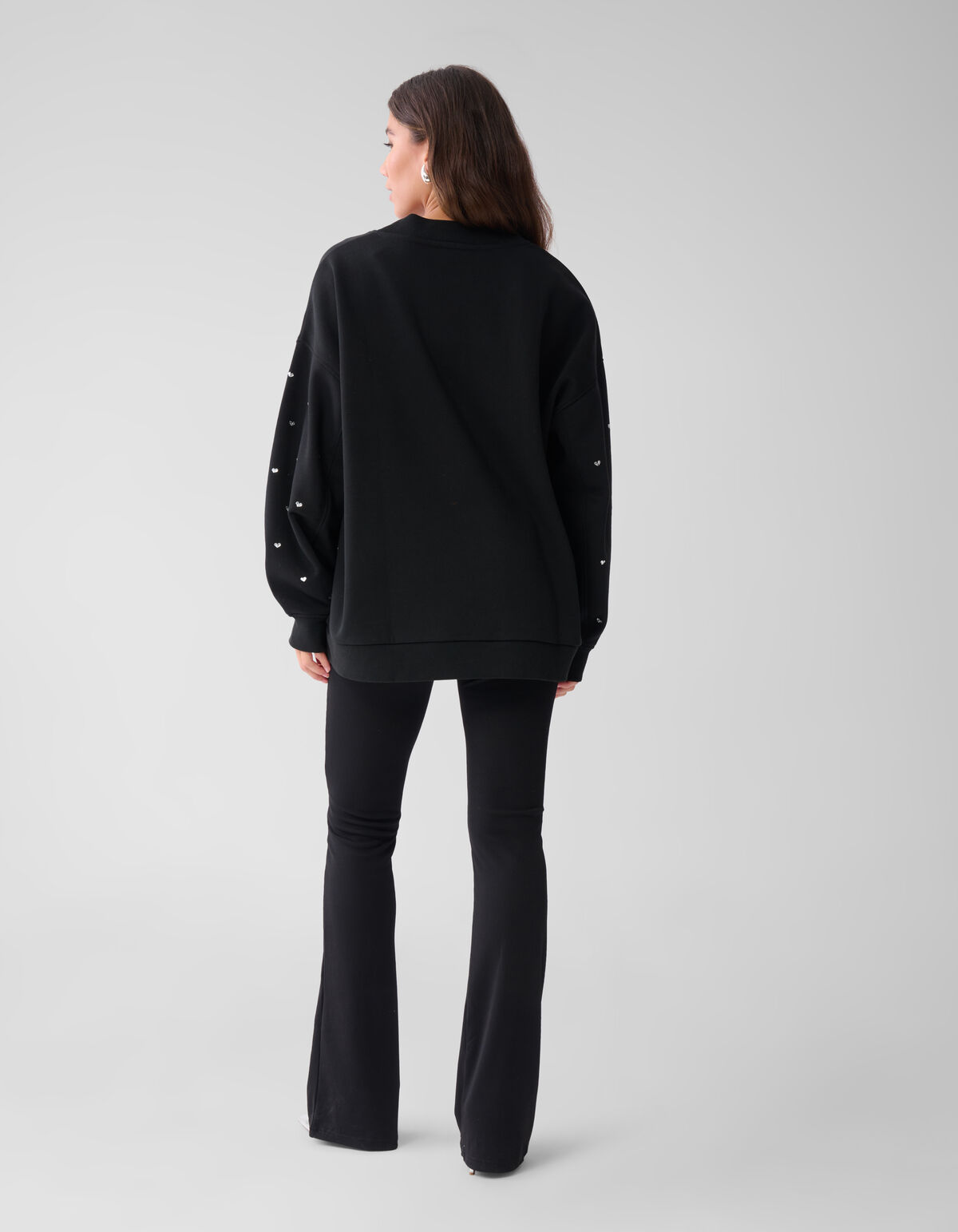 Herz-Nieten-Pullover Schwarz SHOEBY WOMEN