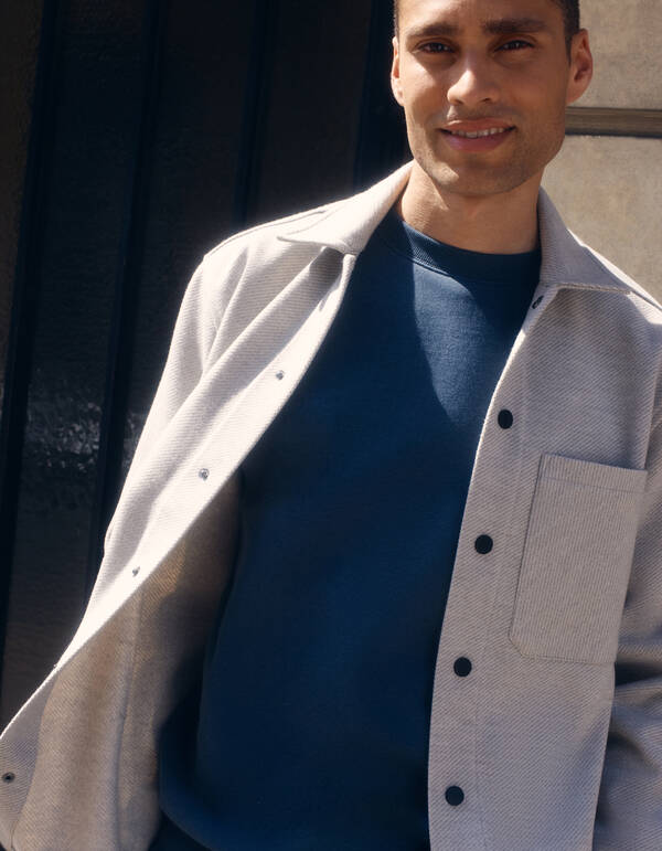 Relaxed Basic Pullover Dunkelblau SHOEBY MEN