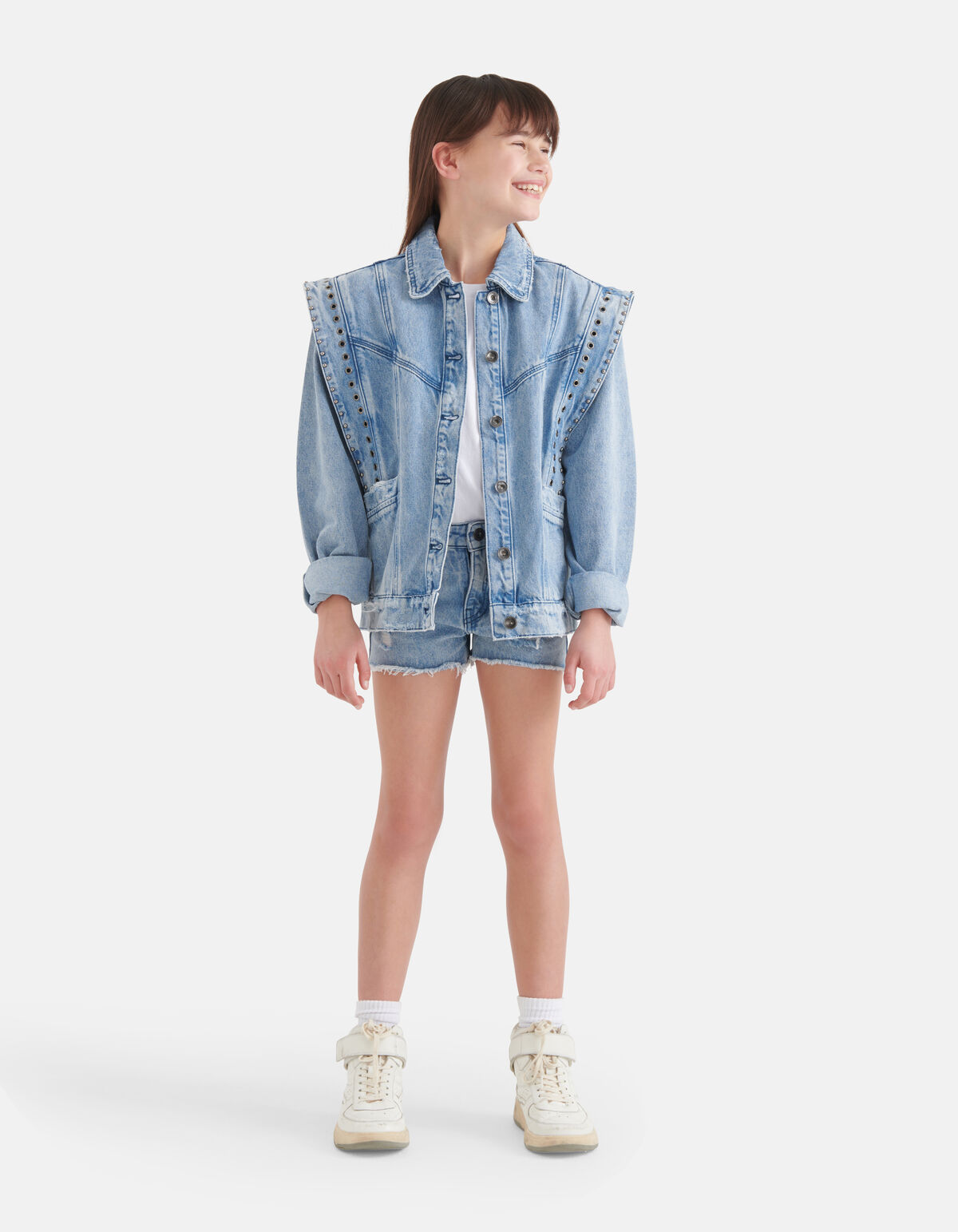 Zerstörte Denim-Jacke Blau von Nicolette SHOEBY GIRLS